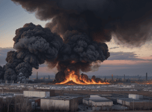 Incendiu major în Dresda: un centru de reciclare în flăcări, alertă de fum pentru locuitori