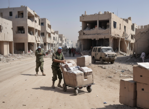 Tensiuni în Fâșia Gaza: Palestinienii au luat cu asalt un centru de distribuire a ajutoarelor