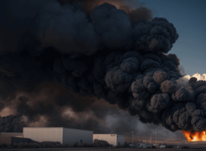 Incendiu masiv în zona industrială din Germania: O butelie de gaz distrusă a provocat un foc puternic