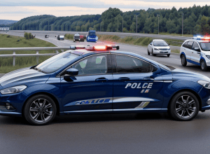 Frankfurt: Șoferiță fără permis, urmărită de poliție, a lovit mașina de patrulă