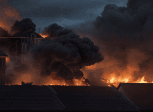 Incendiu devastator în Germania: Casă distrusă, pagube de 600.000 euro, zonă fără curent electric