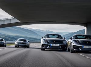 Șoferi mexicani cu Porsche, prinși de poliție în Germania gonind și făcând manevre periculoase pe autostrada A81