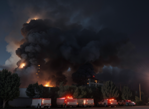 O femeie a fost reținută în Schwabach, Germania, sub suspiciunea de incendiere gravă