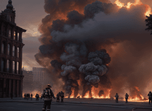 Incendiu la fațada unui magazin universal în centrul orașului Bad Neuenahr, Germania