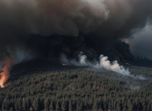 Incendiu forestier lângă Quittelsdorf, Germania: Circulația pe drumul federal blocată