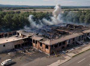 Incendiu puternic la un centru de refugiați din Germania: Poliția exclude o cauză externă