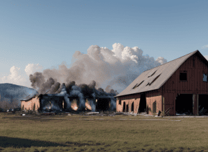 Incendiu masiv în Bavaria: O șură, distrusă de foc, pus de doi copii