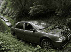 Accident grav în Germania: Mașină condusă sub influența alcoolului a căzut 10 metri de pe versant, doi răniți grav
