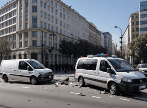 Hoț de motocicletă, mort în Berlin după ce a fugit de poliție și s-a prăbușit cu furgoneta