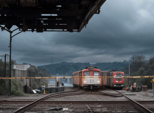 Ciclist Ucis de Tren la o Trecere de Cale Ferată în Hennef, Germania
