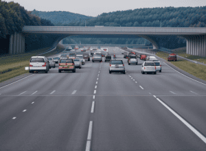 Haos pe autostrada A7 din Germania: Șoferul unui Opel a fugit pe contrasens prin "coridorul de urgență" după un accident grav