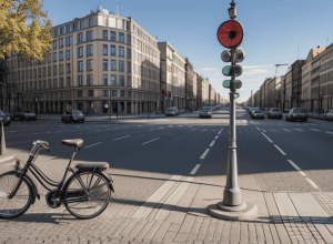 Accident grav în Berlin: Șoferul a lovit o ciclistă pe culoarea roșie a semaforului, femeia este rănită grav