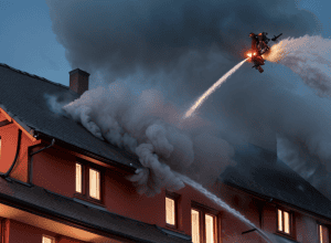 Incendiu la Neumünster: Pompierii au stins rapid focul izbucnit la acoperișul unei case din Wittorf