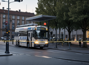 Poliția din Hagen, Germania, caută fugari implicați într-o bătaie în autobuz