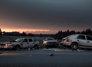 Accident devastator lângă Braunschweig, Germania: Doi morți după ce un autoturism Skoda a intrat într-un parapet și a luat foc