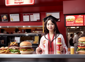 Absolventul de liceu a mers la muncă la Burger King direct de la festivitate și a primit zeci de mii de dolari pentru facultate