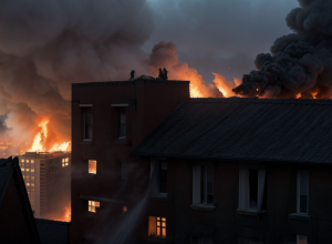 Incendiu major în Lübeck: Femeie a sărit de la etajul doi de spaimă și este grav rănită
