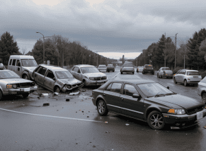 Accident cu trei mașini în Nideggen: Coliziune la o intersecție, mai multe persoane rănite ușor