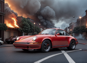 Un Rapper a Filmat un Clip în Fața unui Porsche 911 care Ardea: Scandal în Germania