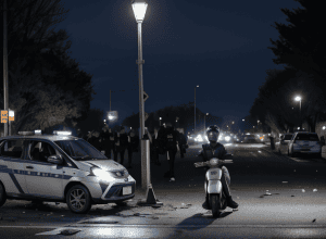 Urmărire cu scuterul în Germania: Adolescent de 14 ani a fugit de poliție, a provocat un accident și a fost rănit
