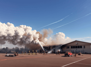 Incendiu pe acoperișul unei școli din Mönchengladbach: Un muncitor rănit