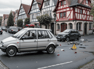 Adolescent pe moped, rănit într-un accident în Hermsdorf, Germania: Şoferul Skoda nu l-a observat