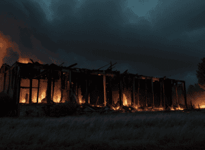 Incendiu devastator în Bavaria: A ars "Edion", palatul istoric al distracției unde se dansa striptease și se fabricau plasturi pentru bătături