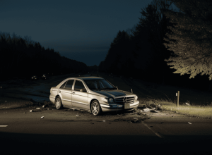 Accident în Schwaan: Șoferii au abandonat un Mercedes avariat și au fugit de la fața locului