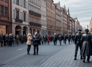 Incident în Hamburg: Un bărbat cu cuțit, imobilizat de trecători pe stradă