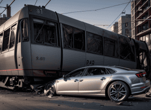 Accident grav în Dortmund, Germania: un Audi s-a ciocnit cu un tramvai, mai mulți răniți