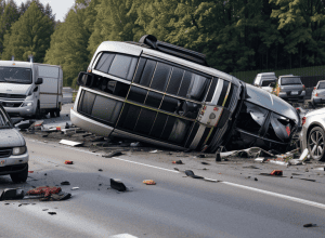 Accident grav pe autostrada A7 din Germania: Remorca cu cai s-a răsturnat, a provocat un carambol