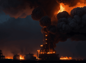 Explozie puternică de gaze la un turn petrolier din Nordul Rusiei: Trei răniți grav, structura s-a prăbușit