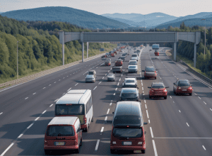 Incident șocant în Germania: Un autobuz a mers cu spatele pe autostrada B9