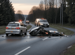 Accident grav în Germania: Motociclist de 19 ani rănit pe drumul L436