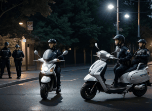 Poliția din Germania a oprit de două ori într-o zi același șofer de trotinetă electrică sub influența drogurilor