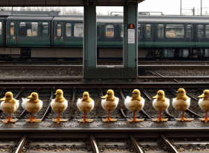 Familie de rațe a paralizat circulația trenurilor S-Bahn în Hamburg
