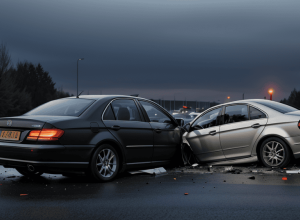 A scăpat ca prin minune: Un Mercedes s-a răsturnat în timpul curselor ilegale pe autostrada A8 din Germania