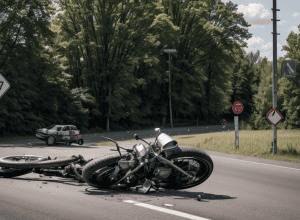 Accident de motocicletă în Germania: Cursantă a căzut după ce s-a speriat de o mașină