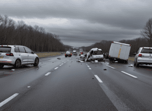 Accident grav pe șoseaua B437 din Germania: Un Volkswagen a lovit o remorcă, șofer rănit