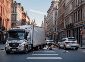 Accident grav în Duisburg: Un camion a lovit o femeie de 90 de ani, aceasta este rănită grav