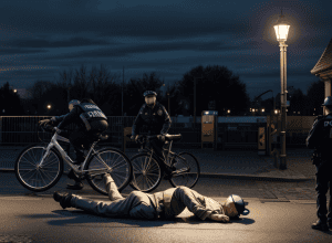 Ciclist beat a atacat polițiștii în Germania, după ce a căzut de pe bicicletă