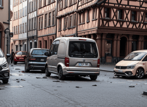 Accident rutier în Germania: Șofer VW a lovit mașini parcate în Maintal, pagube 24.000 €