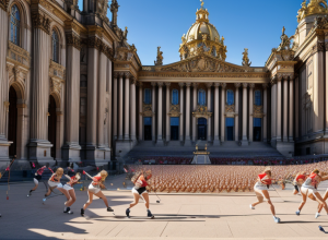 Mini-Olimpiadă la Dresda: Sporturi neobișnuite pe fundalul Operei Semper și Bisericii Frauenkirche