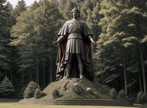 Acțiune inedită în Germania înainte de finala Cupei: Un monument celebru a "îmbrăcat" un tricou uriaș al echipei Arminia Bielefeld