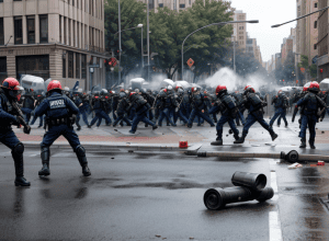 Violențe la o demonstrație pro-Palestina în Berlin: Polițiști răniți, tunuri de apă folosite