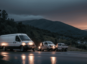 Accident grav în Germania: Motociclist de 19 ani, rănit serios după coliziunea cu un microbuz Mercedes Vito lângă Minden