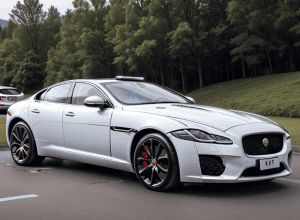 Șofer necunoscut a lovit un Jaguar parcat în Germania și a fugit