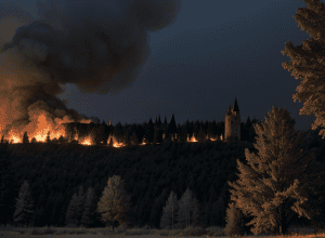 Incendiu forestier lângă Castelul Berwartstein din Germania: Flăcările stinse, poliția investighează