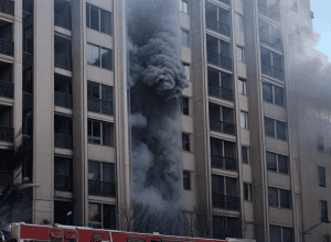 Evacuare în Karlsruhe din cauza degajării puternice de fum într-un bloc de locuințe: Poliția investighează legătura cu un incendiu anterior