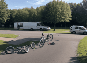Accident cauzat de un ciclist în Reinheim, Germania: A împins un rival și a fugit